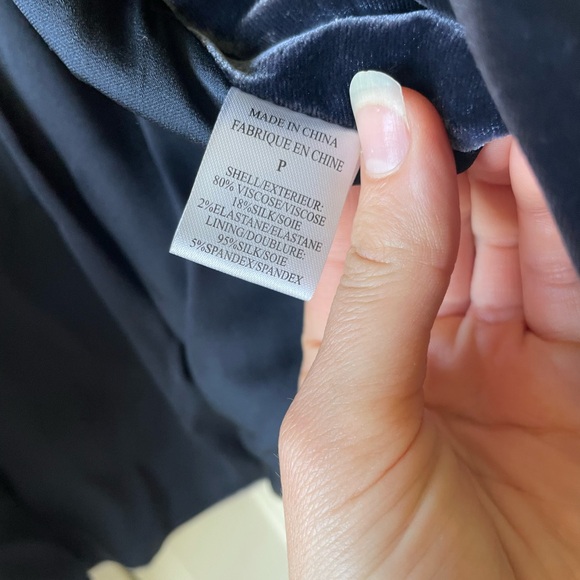 NWOT Theory Navy Velvet Draped Vest - Picture 3 of 5